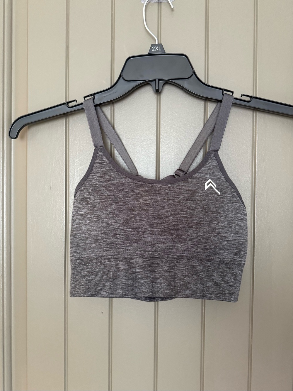 Oner Active Heather Gray Double-Strap Seamless Sports Bra